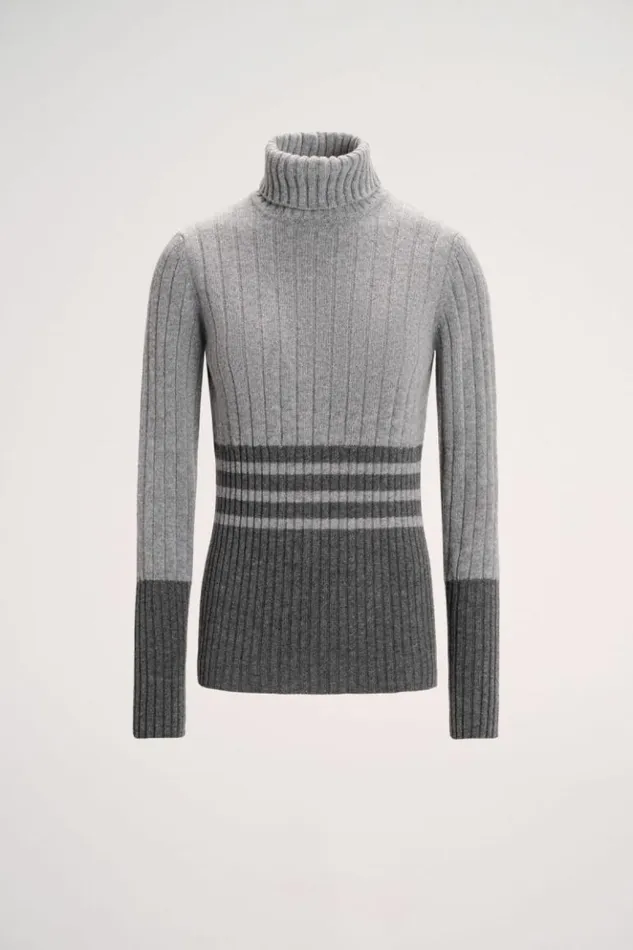 Luisa Spagnoli Knitwear Charlot 8211 Turtleneck Pullover Grey Melange 8211 Women Luisa Spagnoli Knitwear Charlot 8211 Turtleneck Pullover Grey Melange 8211 Women