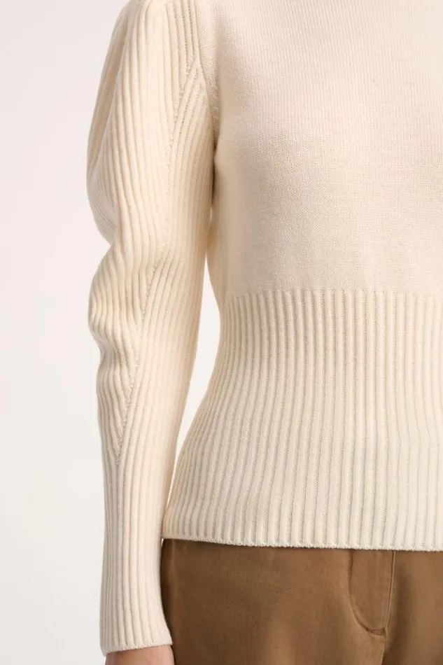 Luisa Spagnoli Knitwear Magentina 8211 Mock Neck Pullover Cream 8211 Women Luisa Spagnoli Knitwear Magentina 8211 Mock Neck Pullover Cream 8211 Women