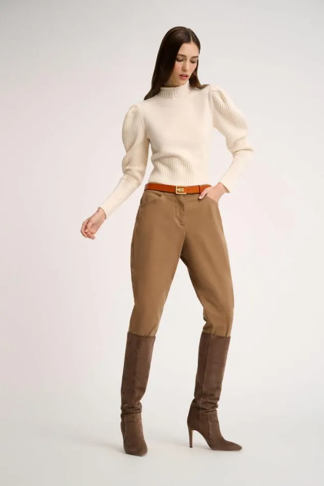 Luisa Spagnoli Knitwear Magentina 8211 Mock Neck Pullover Cream 8211 Women Luisa Spagnoli Knitwear Magentina 8211 Mock Neck Pullover Cream 8211 Women