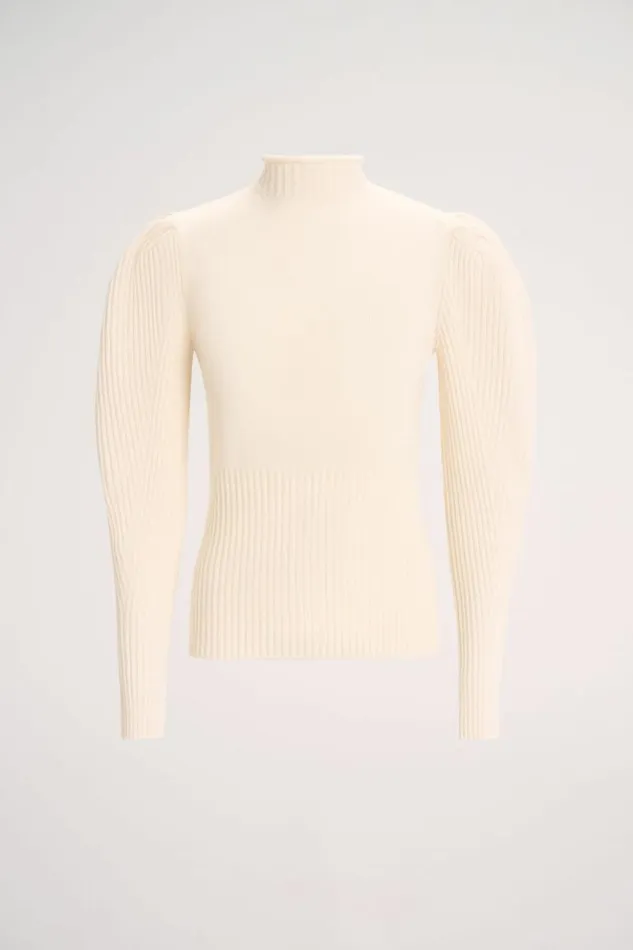 Luisa Spagnoli Knitwear Magentina 8211 Mock Neck Pullover Cream 8211 Women Luisa Spagnoli Knitwear Magentina 8211 Mock Neck Pullover Cream 8211 Women