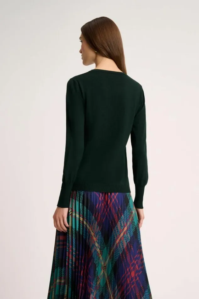 Luisa Spagnoli Knitwear Mossa 8211 Wool Pullover Bottlegreen 8211 Women Luisa Spagnoli Knitwear Mossa 8211 Wool Pullover Bottlegreen 8211 Women