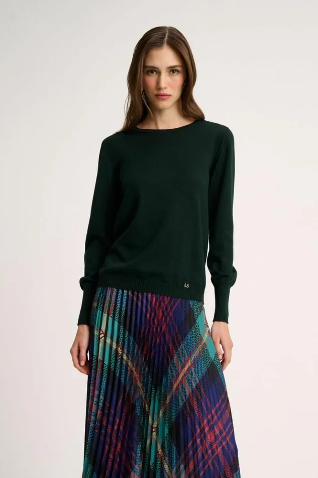 Luisa Spagnoli Knitwear Mossa 8211 Wool Pullover Bottlegreen 8211 Women Luisa Spagnoli Knitwear Mossa 8211 Wool Pullover Bottlegreen 8211 Women