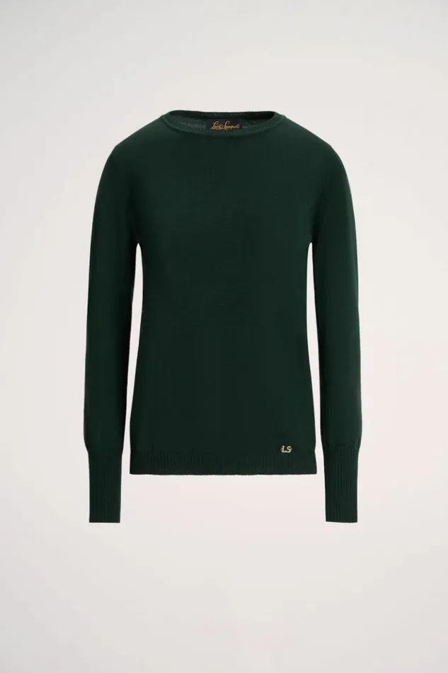 Luisa Spagnoli Knitwear Mossa 8211 Wool Pullover Bottlegreen 8211 Women Luisa Spagnoli Knitwear Mossa 8211 Wool Pullover Bottlegreen 8211 Women