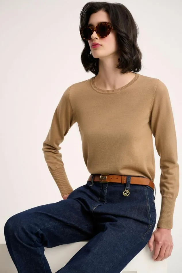 Luisa Spagnoli Knitwear Mossa 8211 Wool Pullover Camel 8211 Women