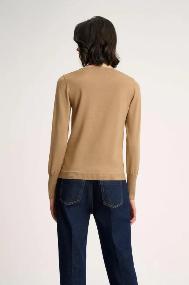 Luisa Spagnoli Knitwear Mossa 8211 Wool Pullover Camel 8211 Women Luisa Spagnoli Knitwear Mossa 8211 Wool Pullover Camel 8211 Women