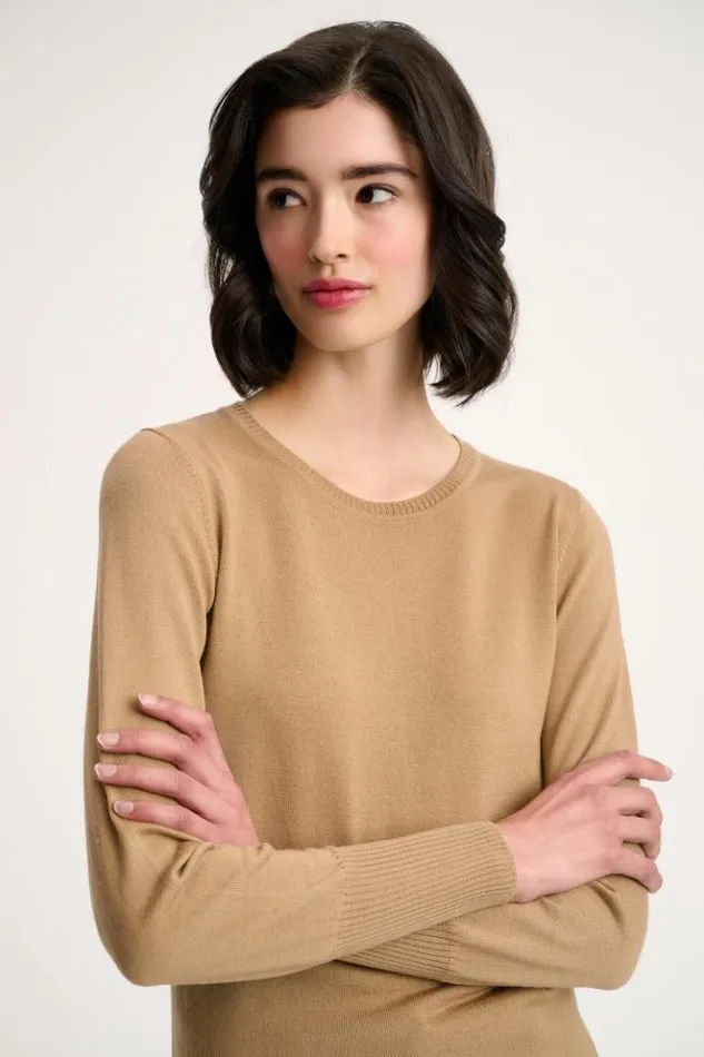 Luisa Spagnoli Knitwear Mossa 8211 Wool Pullover Camel 8211 Women Luisa Spagnoli Knitwear Mossa 8211 Wool Pullover Camel 8211 Women