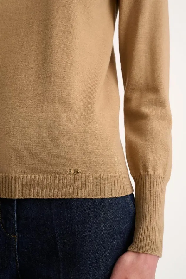 Luisa Spagnoli Knitwear Mossa 8211 Wool Pullover Camel 8211 Women Luisa Spagnoli Knitwear Mossa 8211 Wool Pullover Camel 8211 Women