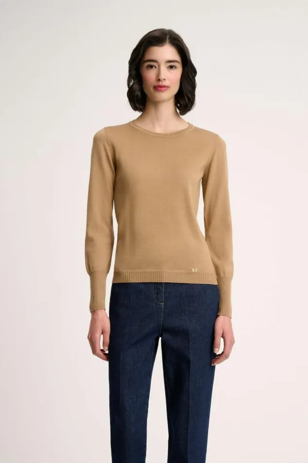 Luisa Spagnoli Knitwear Mossa 8211 Wool Pullover Camel 8211 Women Luisa Spagnoli Knitwear Mossa 8211 Wool Pullover Camel 8211 Women