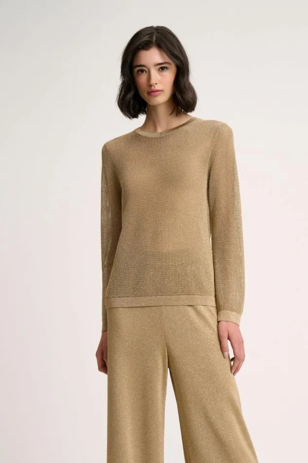 Luisa Spagnoli Knitwear Zagabria 8211 Lurex Pullover Yellow 8211 Women Luisa Spagnoli Knitwear Zagabria 8211 Lurex Pullover Yellow 8211 Women