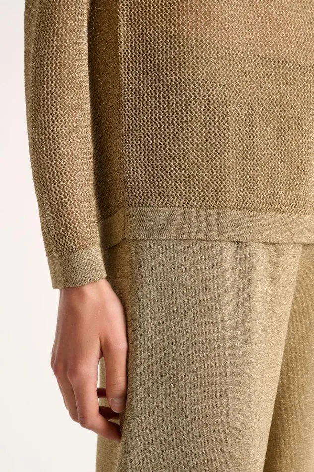 Luisa Spagnoli Knitwear Zagabria 8211 Lurex Pullover Yellow 8211 Women Luisa Spagnoli Knitwear Zagabria 8211 Lurex Pullover Yellow 8211 Women