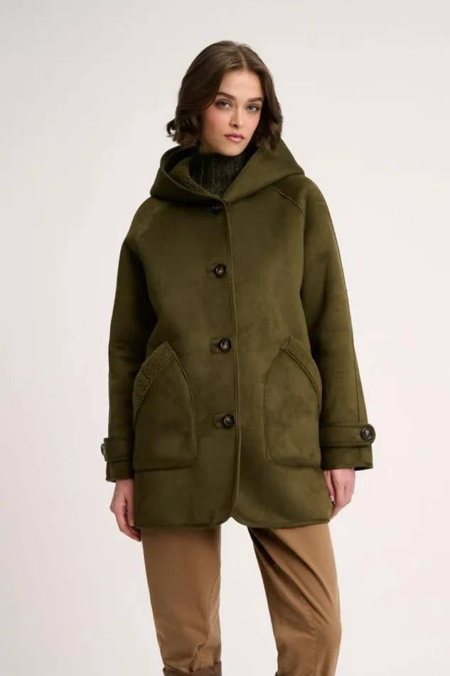 Luisa Spagnoli Outerwear Spessore 8211 Reversible Jacket Military Green 8211 Women