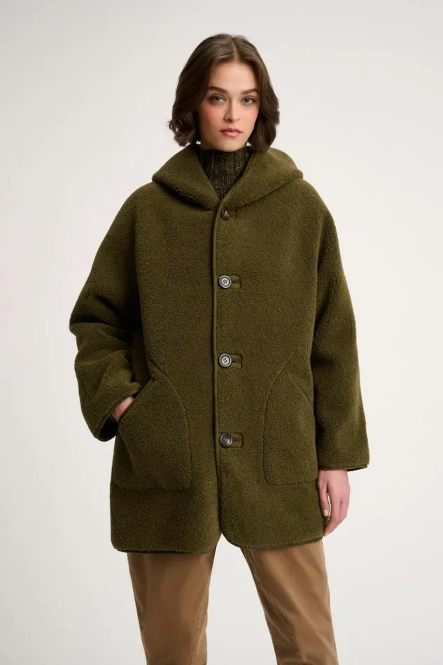 Luisa Spagnoli Outerwear Spessore 8211 Reversible Jacket Military Green 8211 Women Luisa Spagnoli Outerwear Spessore 8211 Reversible Jacket Military Green 8211 Women