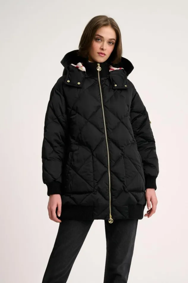 Luisa Spagnoli Outerwear Spigolo 8211 Quilted Coat Black 8211 Women