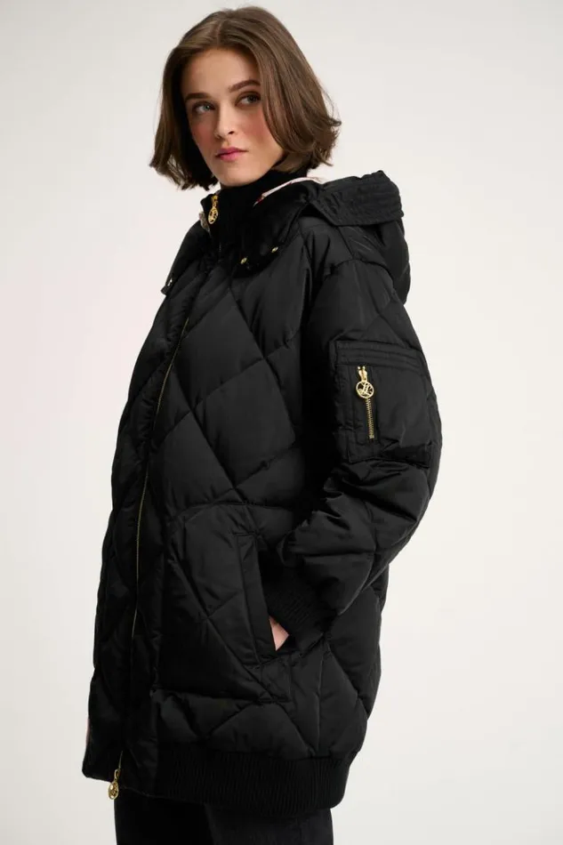Luisa Spagnoli Outerwear Spigolo 8211 Quilted Coat Black 8211 Women Luisa Spagnoli Outerwear Spigolo 8211 Quilted Coat Black 8211 Women