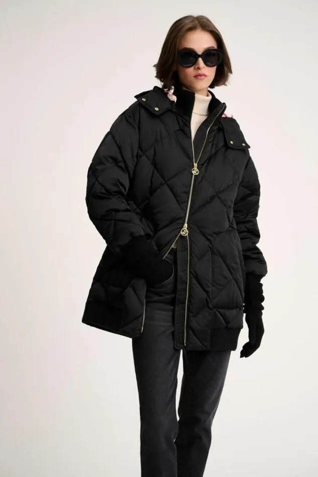Luisa Spagnoli Outerwear Spigolo 8211 Quilted Coat Black 8211 Women Luisa Spagnoli Outerwear Spigolo 8211 Quilted Coat Black 8211 Women