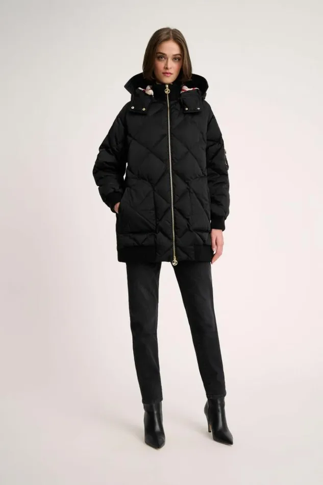 Luisa Spagnoli Outerwear Spigolo 8211 Quilted Coat Black 8211 Women Luisa Spagnoli Outerwear Spigolo 8211 Quilted Coat Black 8211 Women