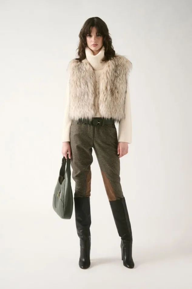 Luisa Spagnoli Pants Olano 8211 Houndstooth Trousers 8211 Women Luisa Spagnoli Pants Olano 8211 Houndstooth Trousers 8211 Women