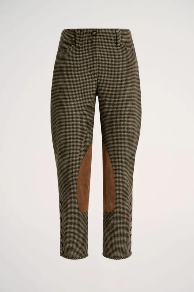 Luisa Spagnoli Pants Olano 8211 Houndstooth Trousers 8211 Women Luisa Spagnoli Pants Olano 8211 Houndstooth Trousers 8211 Women