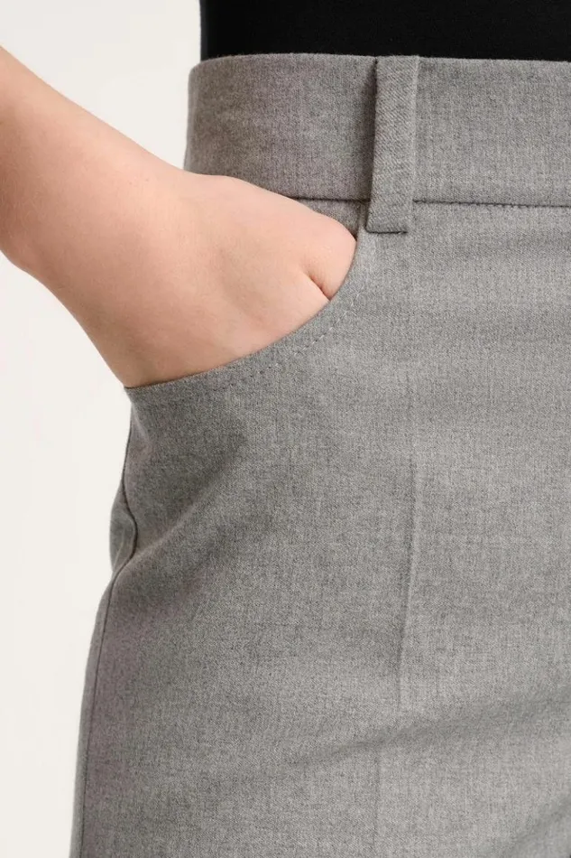 Luisa Spagnoli Pants Olivier 8211 Bell Bottom Pants Grey Melange 8211 Women Luisa Spagnoli Pants Olivier 8211 Bell Bottom Pants Grey Melange 8211 Women
