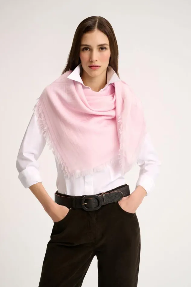 Luisa Spagnoli Scarves And Foulards Romanzo 8211 Silk Blend Wool Shawl Pink 8211 Women