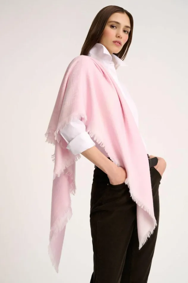 Luisa Spagnoli Scarves And Foulards Romanzo 8211 Silk Blend Wool Shawl Pink 8211 Women Luisa Spagnoli Scarves And Foulards Romanzo 8211 Silk Blend Wool Shawl Pink 8211 Women
