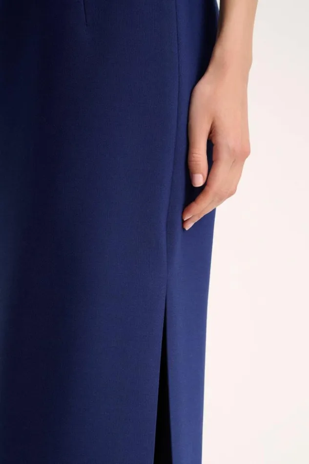Luisa Spagnoli Skirts And Shorts Filiera 8211 Skirt With Side Slit Blue 8211 Women Luisa Spagnoli Skirts And Shorts Filiera 8211 Skirt With Side Slit Blue 8211 Women