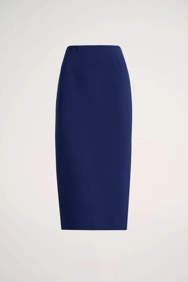 Luisa Spagnoli Skirts And Shorts Filiera 8211 Skirt With Side Slit Blue 8211 Women Luisa Spagnoli Skirts And Shorts Filiera 8211 Skirt With Side Slit Blue 8211 Women