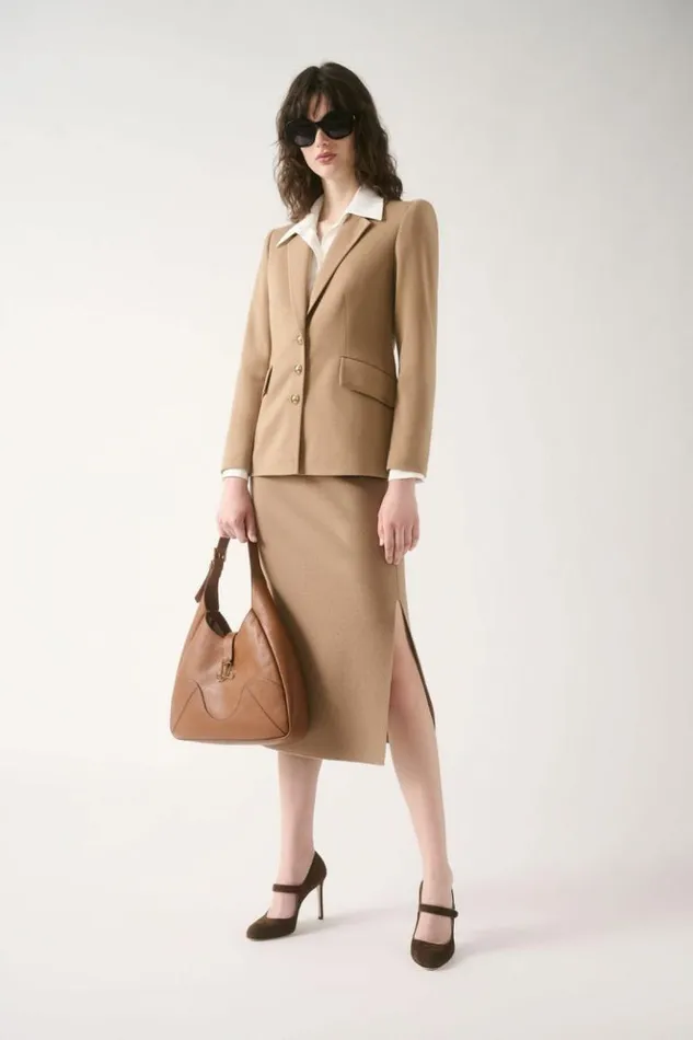 Luisa Spagnoli Skirts And Shorts Madis 8211 Blended Wool Skirt Camel 8211 Women Luisa Spagnoli Skirts And Shorts Madis 8211 Blended Wool Skirt Camel 8211 Women