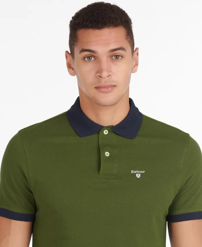Lynton Polo Shirt Dusty Mint Men Barbour Polo Shirts