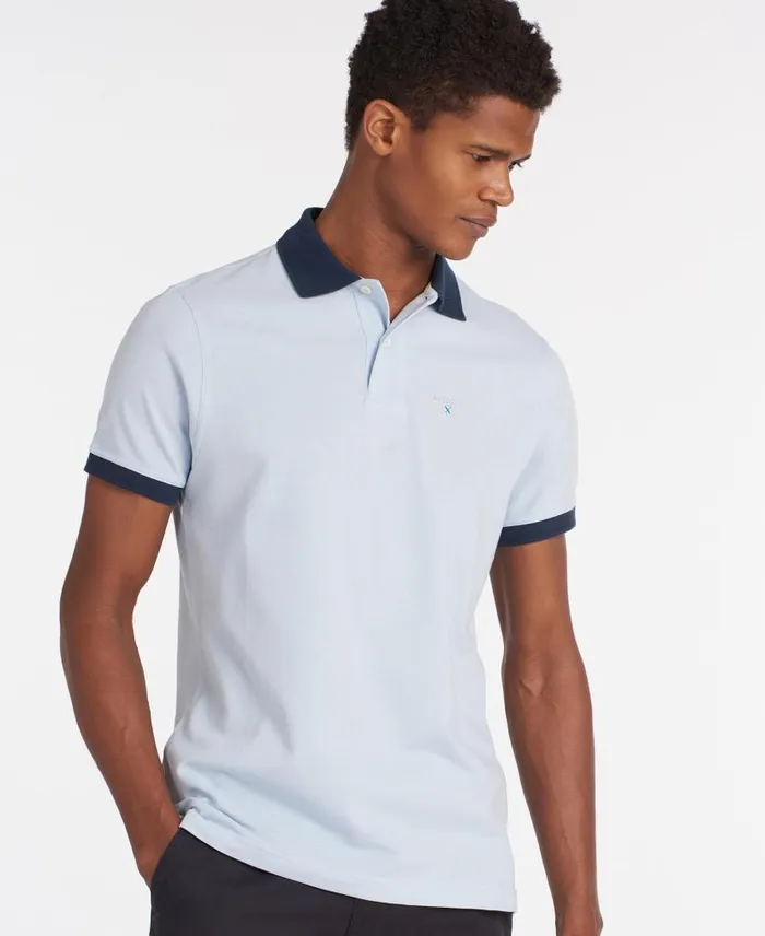 Lynton Polo Shirt White Men Barbour Polo Shirts