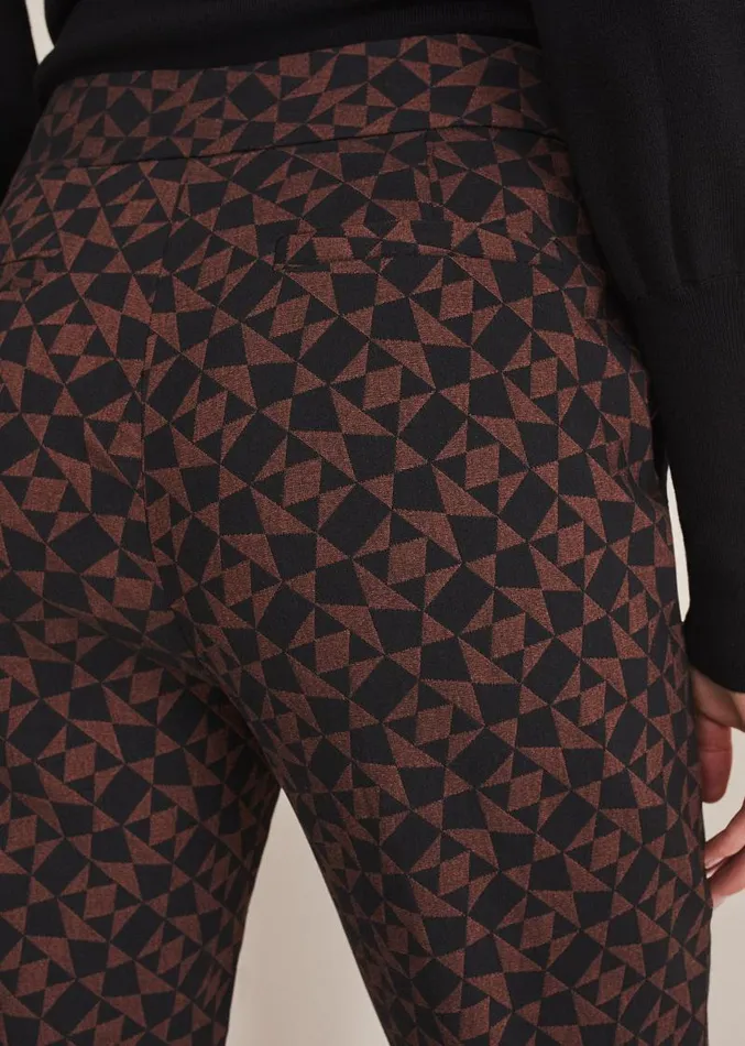 Mackenzie Geo Jacquard Tapered Trouser Blackchocolate Women Phase Eight Trousers Mackenzie Geo Jacquard Tapered Trouser Blackchocolate Women Phase Eight Trousers