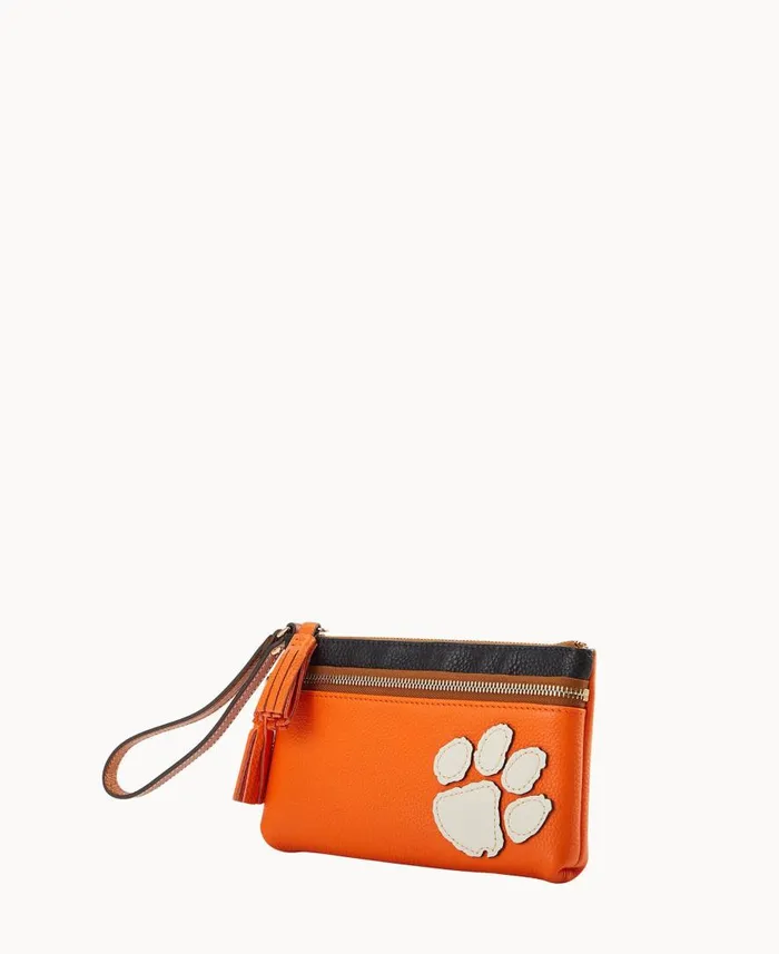 ManWoman Collegiate Clemson Double Zip Wristlet Clemson Dooney and Bourke Wallets ManWoman Collegiate Clemson Double Zip Wristlet Clemson Dooney and Bourke Wallets