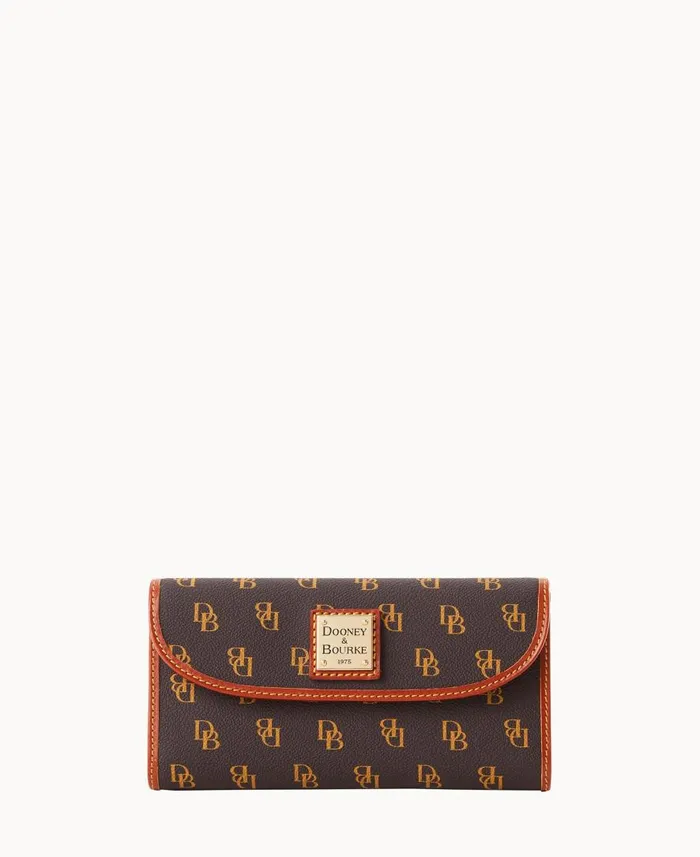 ManWoman Gretta Continental Clutch Brown Tmoro Dooney and Bourke Wallets