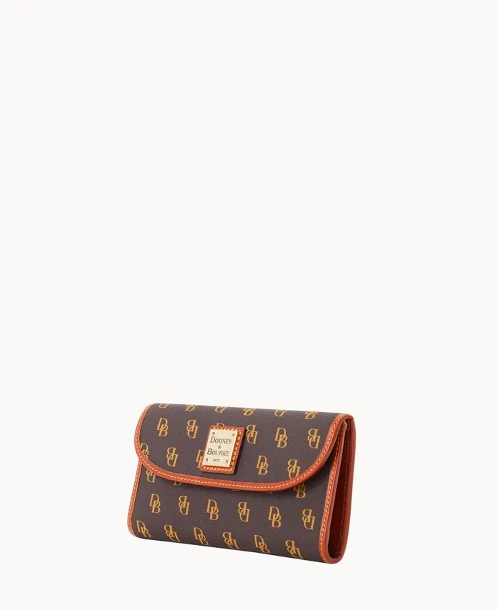 ManWoman Gretta Continental Clutch Brown Tmoro Dooney and Bourke Wallets ManWoman Gretta Continental Clutch Brown Tmoro Dooney and Bourke Wallets