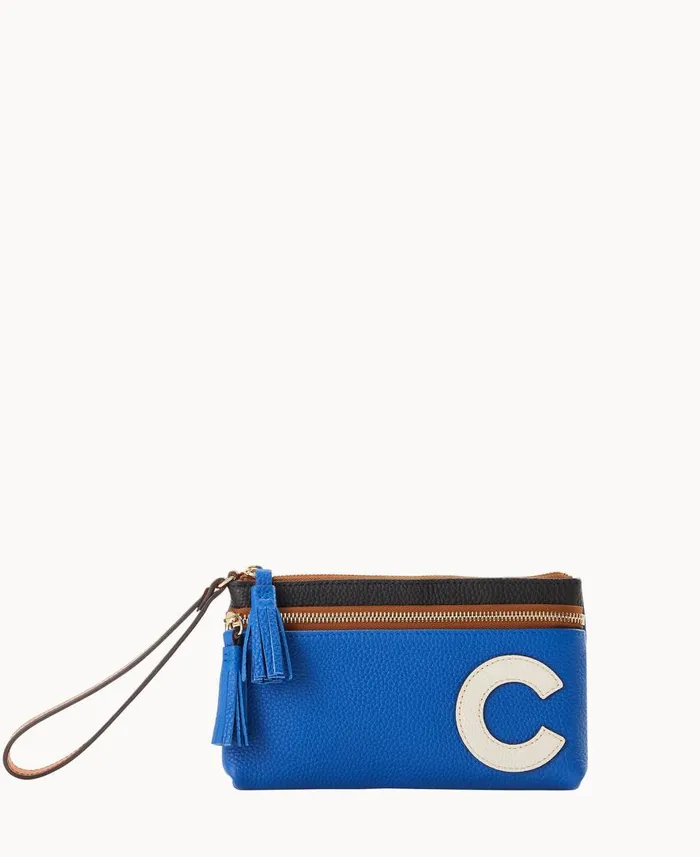 ManWoman MLB Cubs Double Zip Wristlet Cubs Dooney and Bourke Wallets