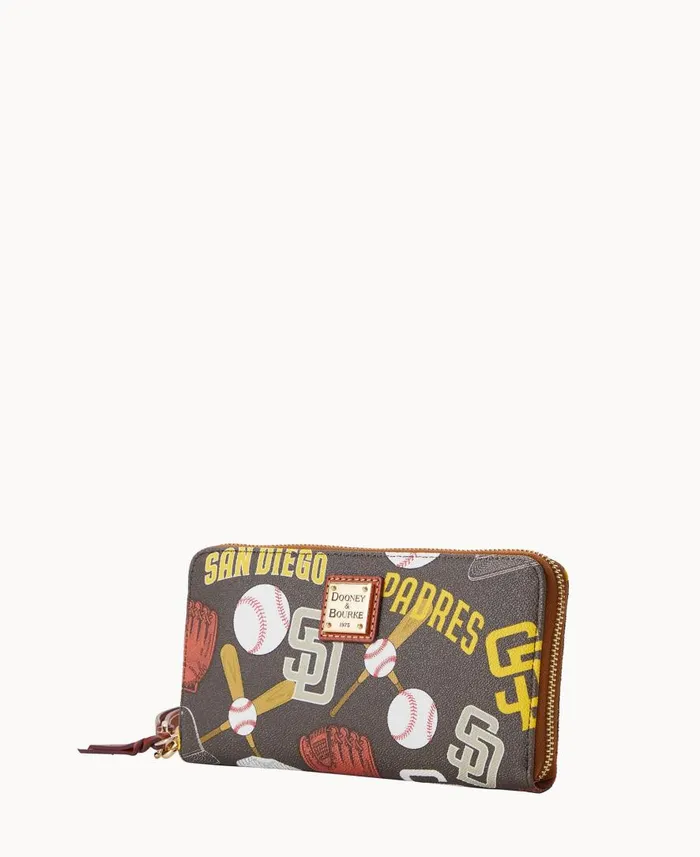 ManWoman MLB Padres Large Zip Around Wristlet Padres Dooney and Bourke Wallets ManWoman MLB Padres Large Zip Around Wristlet Padres Dooney and Bourke Wallets