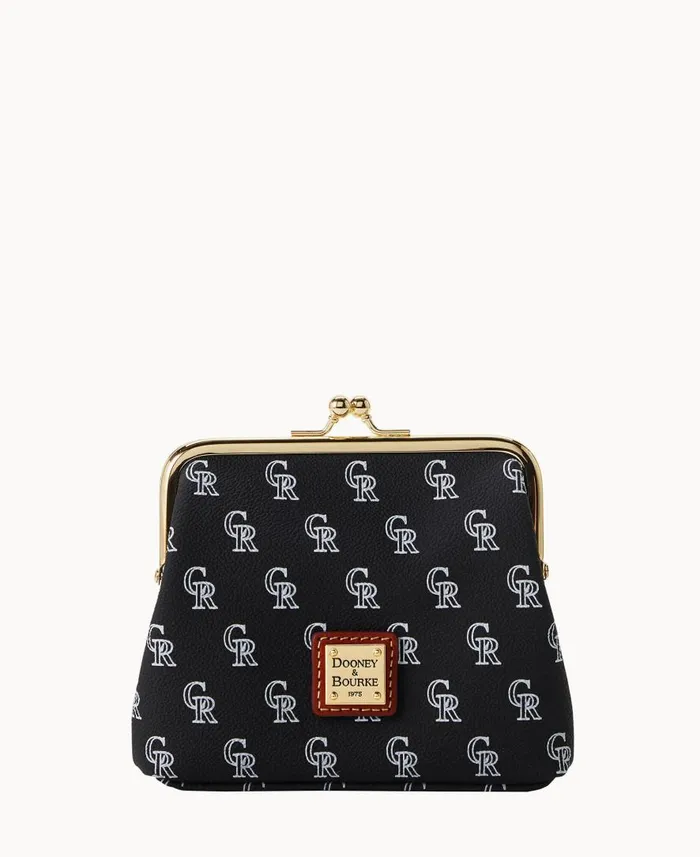 ManWoman MLB Rockies Large Framed Purse Rockies Dooney and Bourke Wallets