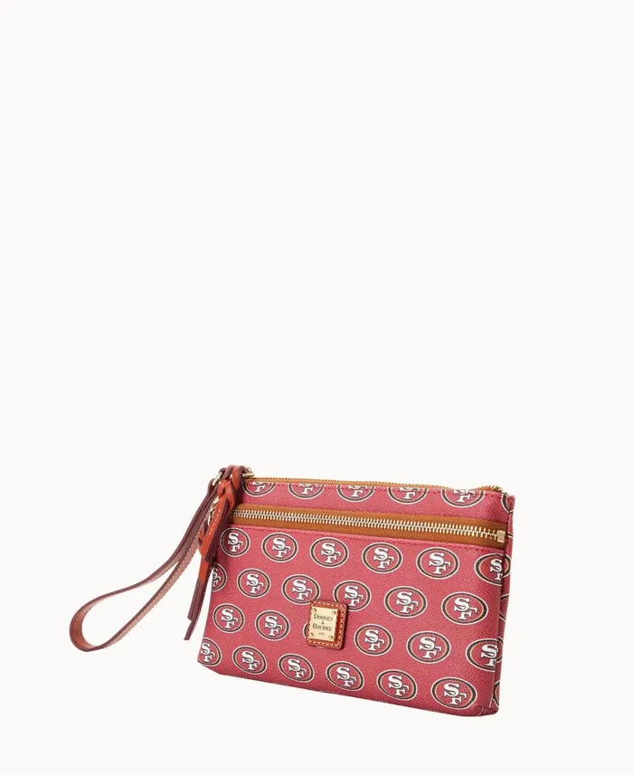 ManWoman NFL 49ERS Double Zip Wristlet San Francisco 49ers Dooney and Bourke Wallets ManWoman NFL 49ERS Double Zip Wristlet San Francisco 49ers Dooney and Bourke Wallets
