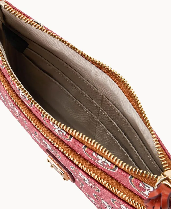 ManWoman NFL 49ERS Double Zip Wristlet San Francisco 49ers Dooney and Bourke Wallets ManWoman NFL 49ERS Double Zip Wristlet San Francisco 49ers Dooney and Bourke Wallets