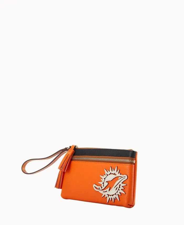ManWoman NFL Dolphins Double Zip Wristlet Dolphins Dooney and Bourke Wallets ManWoman NFL Dolphins Double Zip Wristlet Dolphins Dooney and Bourke Wallets