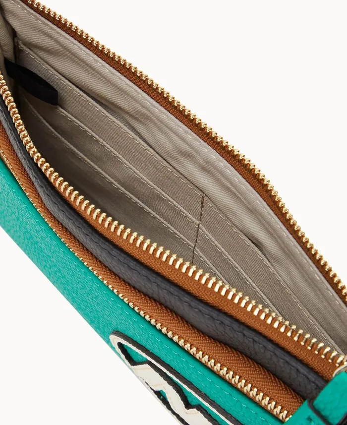 ManWoman NFL Jets Double Zip Wristlet Jets Dooney and Bourke Wallets ManWoman NFL Jets Double Zip Wristlet Jets Dooney and Bourke Wallets