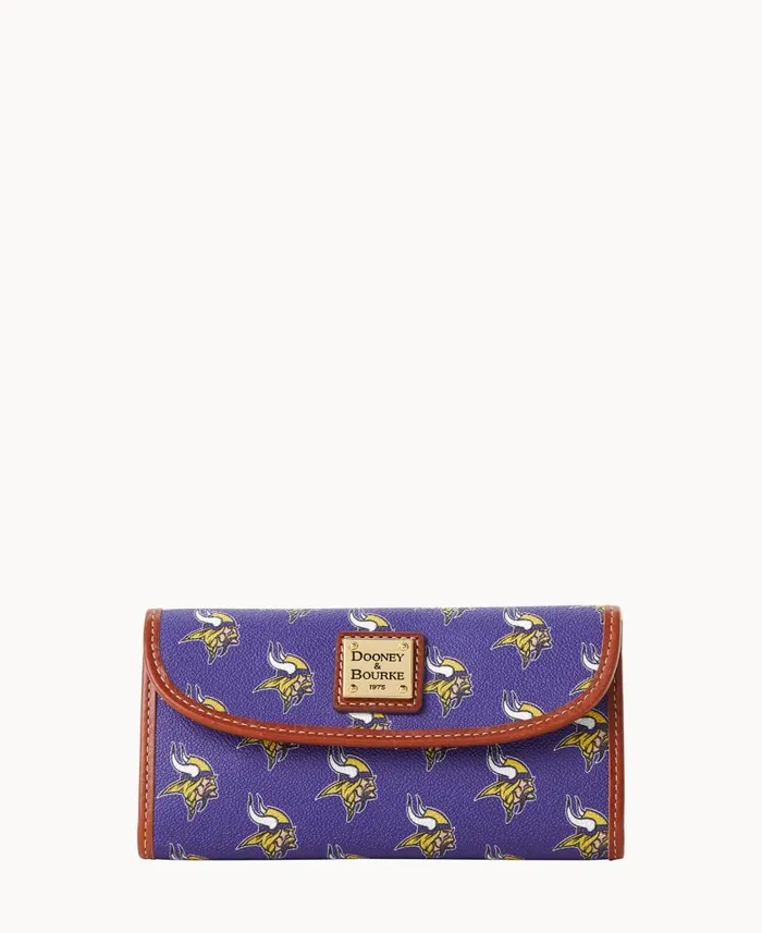 ManWoman NFL Vikings Continental Clutch Vikings Dooney and Bourke Wallets