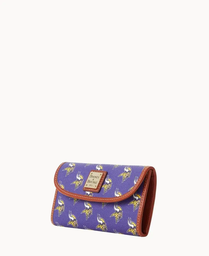 ManWoman NFL Vikings Continental Clutch Vikings Dooney and Bourke Wallets ManWoman NFL Vikings Continental Clutch Vikings Dooney and Bourke Wallets