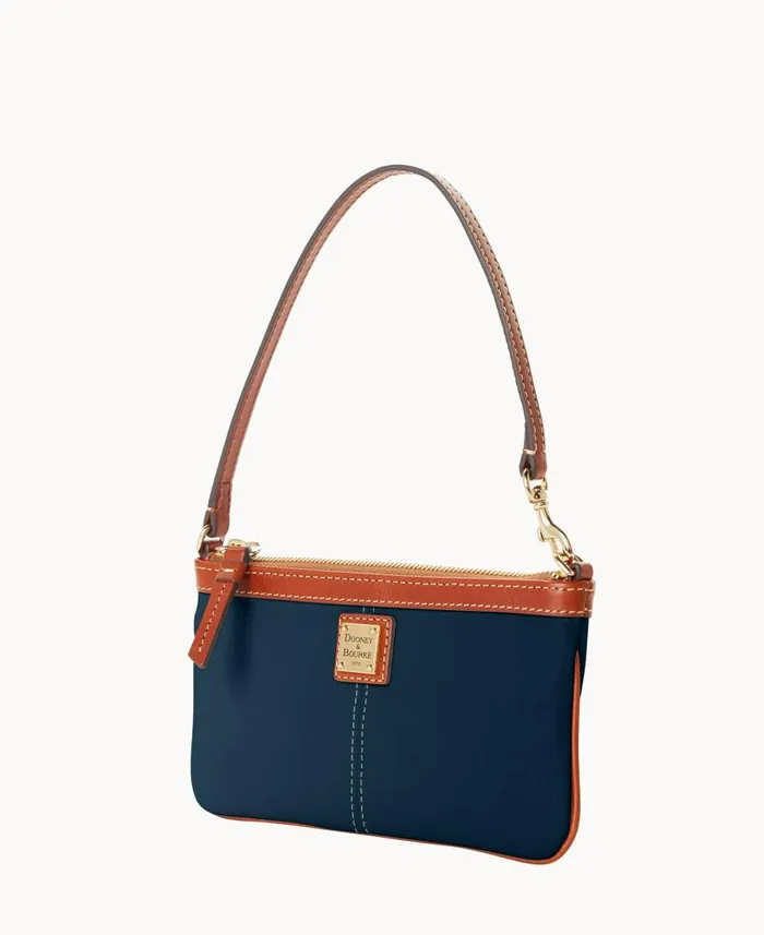 ManWoman Pebble Grain Large Slim Wristlet Midnight Blue Dooney and Bourke Wallets ManWoman Pebble Grain Large Slim Wristlet Midnight Blue Dooney and Bourke Wallets