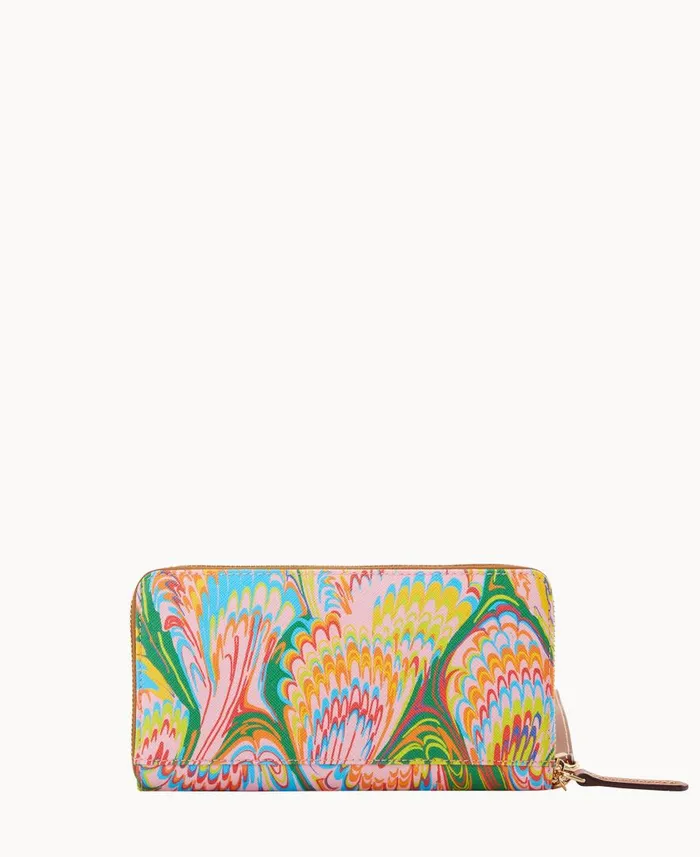 ManWoman Plumes Large Zip Around Wristlet Pink Dooney and Bourke Wallets ManWoman Plumes Large Zip Around Wristlet Pink Dooney and Bourke Wallets