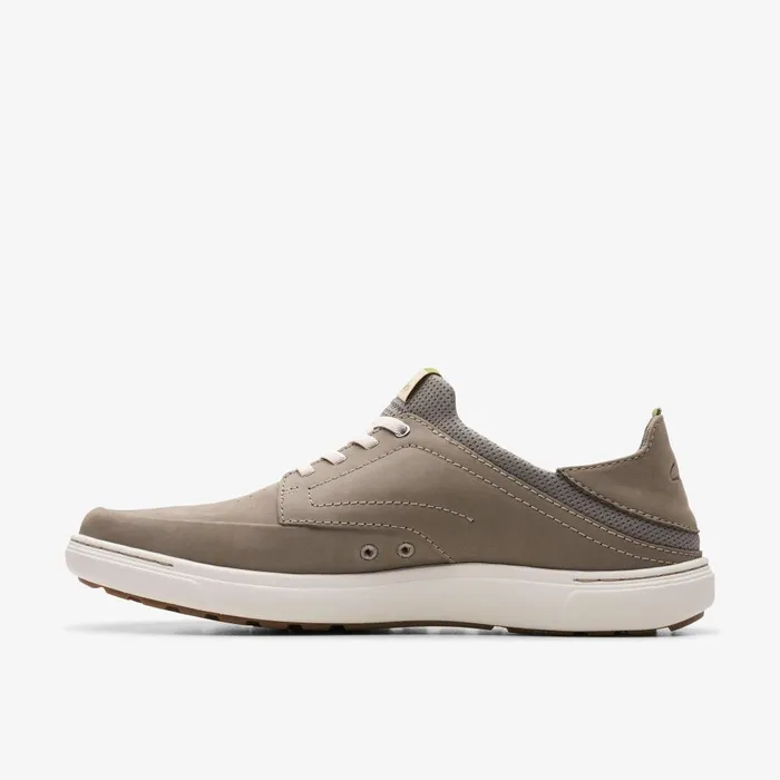 Mapstone Easy Dark Grey Nubuck Men Clarks Sneakers