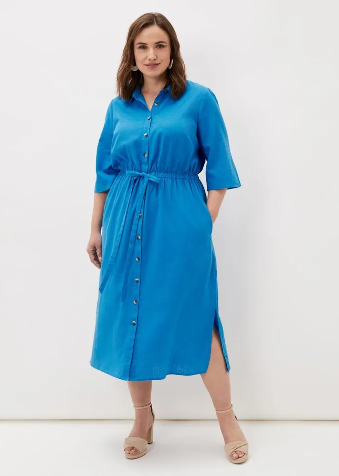 Marlene Tie Shirt Dress Azure Blue Women Phase Eight Dresses