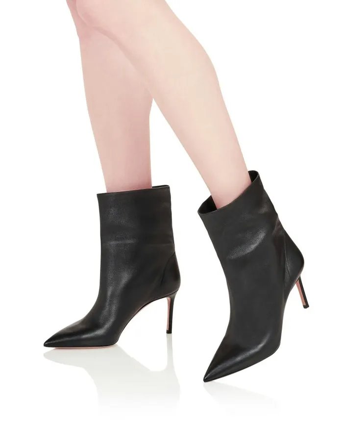 Matignon Bootie 75 Black Women Aquazzura Booties Matignon Bootie 75 Black Women Aquazzura Booties