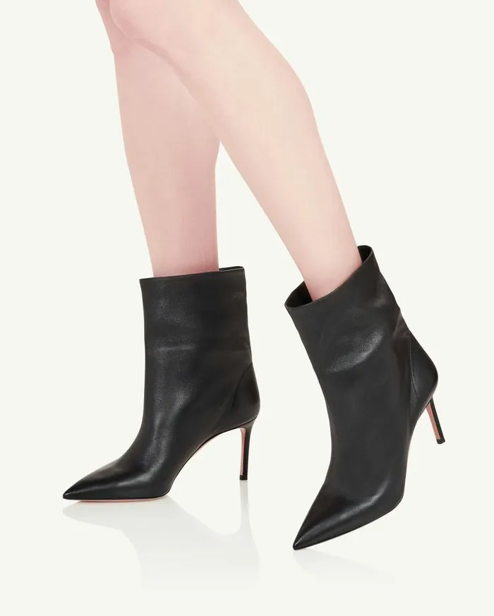 Matignon Bootie 75 Black Women Aquazzura Booties Matignon Bootie 75 Black Women Aquazzura Booties