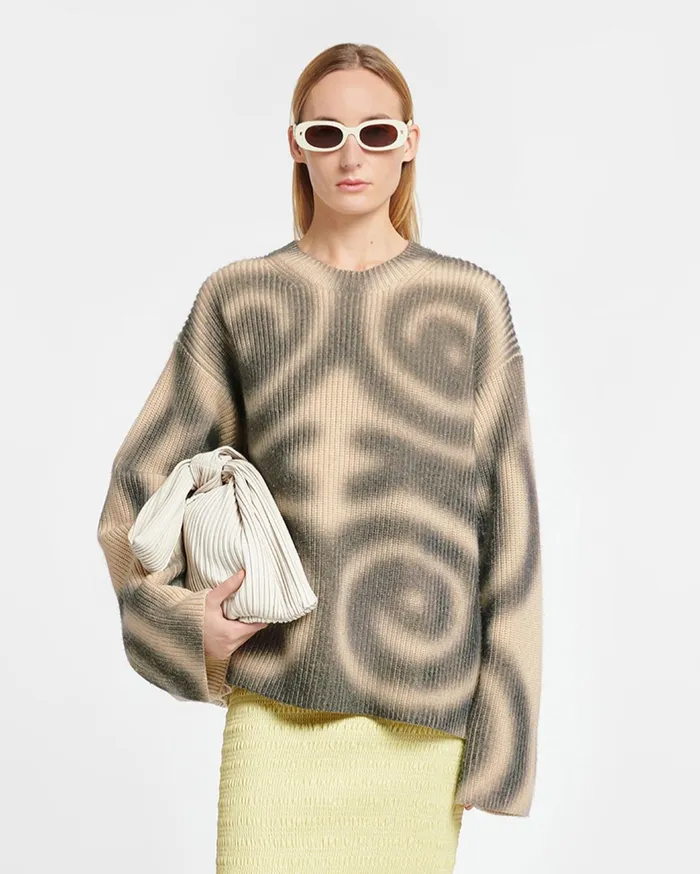 Maura CashmereBlend Sweater Spiral Spray Women Nanushka Knitwear
